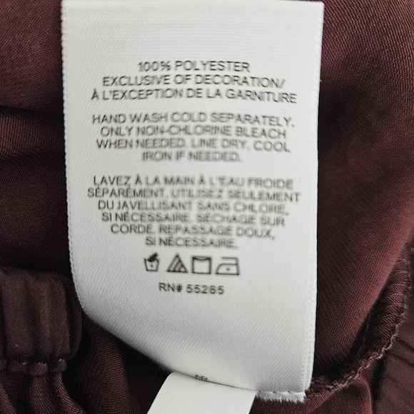 Express Camisole Burgundy Lace Trim Cami Sleeveless V Neck Tank Top Shirt - Picture 6 of 7